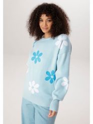 Aniston Sweter w kolorze błękitnym rozmiar: 50. Niebieskie swetry klasyczne damskie Aniston, bez kołnierzyka. Za 173.99 zł.