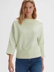 OPUS Bluzka w kolorze zielonym rozmiar: 36. Zielone bluzki damskie Opus, bez wzorów, bez kołnierzyka, bez ramiączek. Za 86.99 zł.