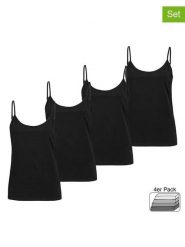 Sublevel Topy (4 szt.) w kolorze czarnym rozmiar: M. Czarne topy damskie Sublevel, m, bez wzorów, bez kołnierzyka. Za 104.89 zł.