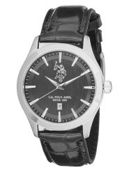 U.S. Polo Assn. Zegarek kwarcowy w kolorze srebrno-czarnym rozmiar: onesize. Czarne, analogowe zegarki męskie U.S. Polo Assn., ze stali. Za 252.99 zł.