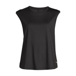 Top sportowy damski Casall. Czarne topy damskie Casall, bez wzorów, z elastanu, bez ramiączek. Za 174.35 zł.