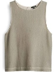 OPUS Top dzianinowy w kolorze beżowym rozmiar: 44. Brązowe topy damskie Opus, bez wzorów, z dzianiny, bez kołnierzyka. Za 86.99 zł.