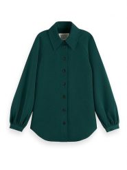 Scotch & Soda Bluzka w kolorze morskim rozmiar: 36. Niebieskie bluzki damskie Scotch & Soda, bez wzorów, bez kołnierzyka, bez ramiączek. Za 175.26 zł.