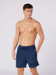 DKNY Szorty kąpielowe w kolorze granatowym rozmiar: L. Niebieskie szorty sportowe męskie DKNY, l, z materiału, outdoorowe. Za 96.14 zł.