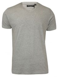 Popielata Męska Koszulka (T-shirt) - Brave Soul - V-Neck. Szare t-shirty męskie Brave Soul, l, bez wzorów, z bawełny, bez kołnierzyka. Za 45.00 zł.