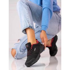 Buty trekkingowe damskie DK czarno czerwone czarne. Czarne obuwie trekkingowe damskie . Za 197.04 zł.