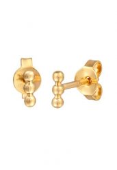 Elli Damskie kolczyki sztyfty w kształcie kuli z pozłacanego srebra próby 925 Sterling Silver Kolczyki 1 ct. Szare kolczyki damskie Elli, pozłacane, na sztyftcie. Za 178.99 zł.