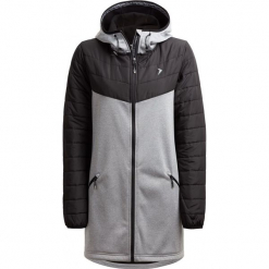 Softshell damski SFD602 - chłodny jasny szary melanż - Outhorn. Szare kurtki softshell damskie Outhorn, bez wzorów, z softshellu, bez kaptura. W wyprzedaży za 129.99 zł.