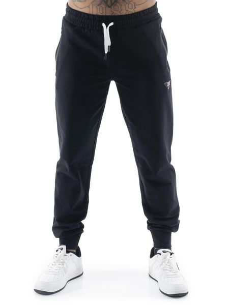 Spodnie dresowe z zamek błyskawiczny na co dzień. Czarne spodnie sportowe męskie LEONE 1947 APPAREL, z dresówki. Za 303.12 zł.