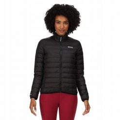 Kurtka turystyczna damska Hillpack przejściowa. Czarne kurtki damskie Regatta, l, bez wzorów, z poliamidu, bez kaptura. W wyprzedaży za 252.10 zł.