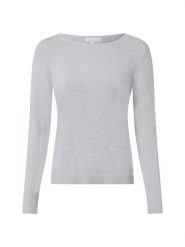 Brookshire dzianinowa koszulka z długim rękawem Kobiety Bawełna szary, M. Szare t-shirty damskie brookshire, m, bez wzorów, z bawełny, bez kołnierzyka. Za 79.95 zł.