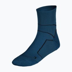 Skarpety Mizuno ER Trail. Niebieskie skarpetki damskie Mizuno, bez wzorów, z elastanu. Za 28.99 zł.