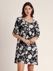 Admas Sukienka w kolorze czarno-białym rozmiar: M. Białe sukienki damskie admas, na co dzień, m, bez wzorów, z bawełny, bez kołnierzyka, bez ramiączek, mini, proste. Za 69.99 zł.