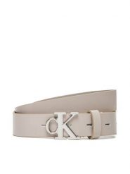 Calvin Klein Pasek Damski Monogram Plaque Buckle 25Mm LV04K7017G Biały. Brązowe paski damskie CALVIN KLEIN, bez wzorów, ze skóry. Za 169.99 zł.