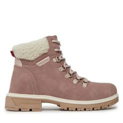 Botki Whistler. Czerwone botki damskie WHISTLER, bez obcasa, na płaskiej podeszwie, bez zapięcia. Za 199.99 zł.