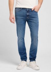 MESKIE SPODNIE LEE LUKE ARMSTRONG 112370689. Spodnie materiałowe męskie Lee, bez wzorów, z jeansu. Za 219.99 zł.