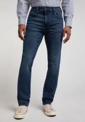 MUSTANG WASHINGTON MĘSKIE SPODNIE JEANSOWE DENIM BLUE 1012167 5000 782. Niebieskie spodnie materiałowe męskie Mustang, bez wzorów, z denimu. Za 199.99 zł.