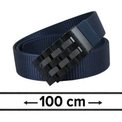 Pasek Materiałowy, Granatowy 100 cm, Solidny, Automatyczna Klamra, Militarny -Pako Jeans. Niebieskie paski męskie Pako Jeans, bez wzorów, z jeansu, klasyczne. Za 49.00 zł.
