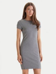 Calvin Klein Jeans Sukienka codzienna LV047B266G Szary Slim Fit. Szare sukienki damskie Calvin Klein Jeans, na co dzień, xxs, bez wzorów, z bawełny, bez kołnierzyka, bez ramiączek, proste. Za 199.99 zł.