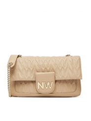 Nine West Torebka CEO-Astoria-Allure-LX10165 Beżowy. Brązowe torebki klasyczne damskie Nine West, bez wzorów, z materiału, wizytowe, bez kołnierzyka, bez ramiączek. Za 349.99 zł.
