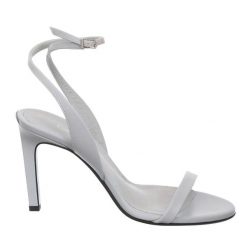 Sandały Calvin Klein w kolorze perłowo-niebieskim. Niebieskie sandały damskie CALVIN KLEIN, z materiału, bez zapięcia. Za 488.99 zł.
