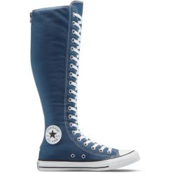 Buty sportowe damskie Converse Chuck Taylor All Star. Niebieskie buty sportowe na co dzień damskie Converse, bez wzorów, z tkaniny. Za 449.86 zł.