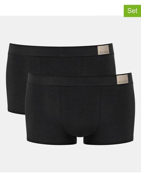 Sloggi Bokserki (2 pary) "Go Natural" w kolorze czarnym rozmiar: XL. Czarne bokserki męskie Sloggi, bez wzorów. Za 84.99 zł.