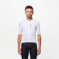 Koszulka rowerowa szosowa Van Rysel Racer 2. Niebieskie t-shirty sportowe męskie VAN RYSEL, m, z elastanu, bez ramiączek, rowerowe. Za 239.99 zł.