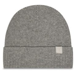 Czapka Calvin Klein. Szare czapki męskie CALVIN KLEIN, na zimę, bez wzorów. Za 349.99 zł.