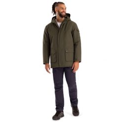 Trespass Stewart - Męska kurtka przeciwdeszczowa Dark Vine. Zielone kurtki męskie Trespass, m, bez wzorów, z puchu, sportowe, bez kaptura. Za 498.99 zł.