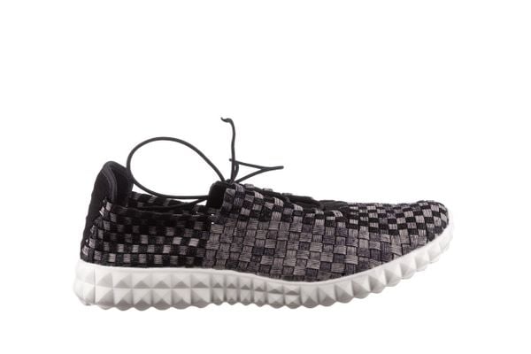 Półbuty Rock Noam Violet Beige Smoke Met Blk, Czarny/ Szary, Materiał - 36. Czarne półbuty damskie Rock Spring, bez wzorów, z materiału, rockowe, bez obcasa. W wyprzedaży za 99.00 zł.