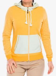 Bluza z kapturem damska Edelrid Bege Zip Hoody. Żółte bluzy z kapturem damskie EDELRID, l, z bawełny. Za 296.99 zł.