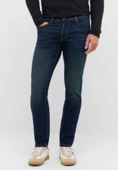 Męskie Spodnie jeansowe Mustang Style Oregon Slim Denim Blue 1016802 5000 903. Niebieskie spodnie materiałowe męskie Mustang, bez wzorów, z denimu. Za 219.99 zł.