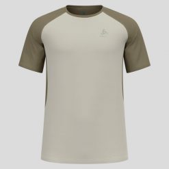 Koszulka biegowa męska Odlo X-Alp Trail T-Shirt Crew Neck. Brązowe t-shirty męskie Odlo, m, bez wzorów, bez kołnierzyka. Za 266.99 zł.