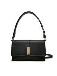 Tommy Hilfiger Torebka AW0AW16893 Czarny. Czarne torebki klasyczne damskie Tommy Hilfiger, bez wzorów, ze skóry, bez dodatków. Za 329.99 zł.