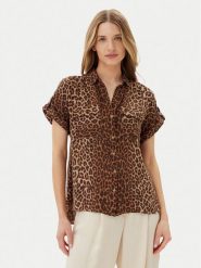 Vero Moda Koszula Bumpy 10331923 Brązowy Regular Fit. Brązowe koszule damskie Vero Moda, xs, bez wzorów, z wiskozy, bez kołnierzyka, bez ramiączek. Za 79.99 zł.