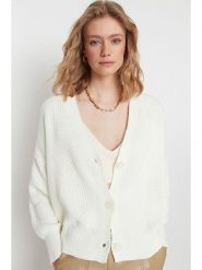Trendyol Kardigan w kolorze kremowym rozmiar: L. Brązowe kardigany damskie Trendyol, l, bez wzorów. Za 87.45 zł.