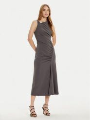 Imperial Sukienka koktajlowa AFATIKP Szary Slim Fit. Szare sukienki damskie Imperial, l, bez wzorów, z syntetyku, wizytowe, bez kołnierzyka, bez ramiączek. Za 269.99 zł.
