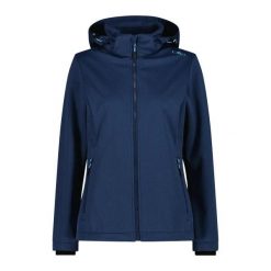 Kurtka softshell z odpinanym kapturem damska CMP. Niebieskie kurtki damskie CMP, xl, bez wzorów, z materiału. Za 360.50 zł.
