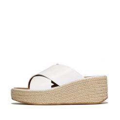 Damskie espadryle FitFlop PlatFForms. Białe espadryle damskie FIT FLOP, bez wzorów, bez obcasa. Za 667.50 zł.