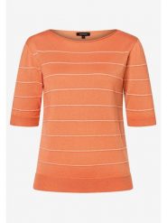 More & More Sweter w kolorze brzoskwiniowo-białym rozmiar: 42. Pomarańczowe swetry klasyczne damskie MORE & MORE, bez kołnierzyka. Za 109.52 zł.