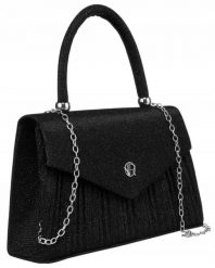 Kopertówka elegancka Rovicky R-XS003 czarna. Czarne torebki wieczorowe ROVICKY, bez wzorów, eleganckie, bez kołnierzyka, bez ramiączek. Za 34.00 zł.
