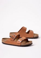 Klapki Birkenstock Arizona Soft Footbed BF SFB (1019067). Brązowe klapki i japonki męskie Birkenstock, ze skóry ekologicznej. W wyprzedaży za 337.99 zł.