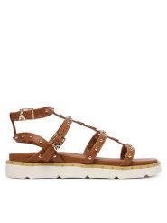 Patrizia Pepe Sandały PPJ398.24 Brązowy. Brązowe sandały damskie Patrizia Pepe, bez wzorów, ze skóry, bez obcasa, na płaskiej podeszwie. Za 489.99 zł.