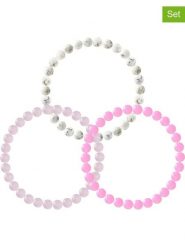 Pearline Bransoletki (3 szt.) z kamieniami szlachetnymi rozmiar: onesize. Białe bransoletki damskie Pearline. Za 108.99 zł.