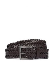 Calvin Klein Pasek Warmth Buckle Woven 35Mm Fixed - LV04D7061G Brązowy ciemny. Brązowe paski męskie CALVIN KLEIN, bez wzorów, ze skóry. Za 289.99 zł.