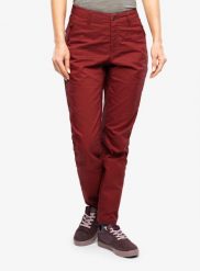 Spodnie damskie Fjallraven/Specialized Riders Hybrid Trousers. Czerwone spodnie materiałowe damskie Fjällräven, bez wzorów, z bawełny, biznesowe. Za 675.39 zł.