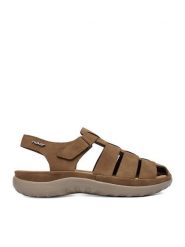 Rieker Sandały CEO-64860-24 Brązowy. Brązowe sandały damskie Rieker, bez wzorów, ze skóry, bez obcasa, na płaskiej podeszwie. Za 319.99 zł.