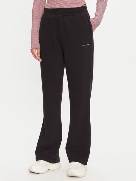 Tommy Jeans Spodnie dresowe DW0DW19657 Czarny Relaxed Fit. Czarne jeansy damskie Tommy Jeans, m, bez wzorów, z bawełny. Za 229.99 zł.