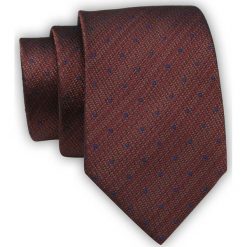 Krawat Alties (7 cm) - Miedziano Brązowy w Drobny Groszek. Brązowe krawaty i muchy męskie Alties, bez wzorów, z tkaniny, eleganckie. Za 49.00 zł.